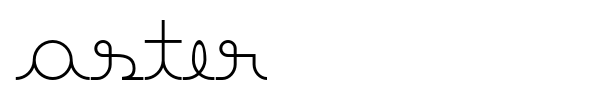Aster font preview